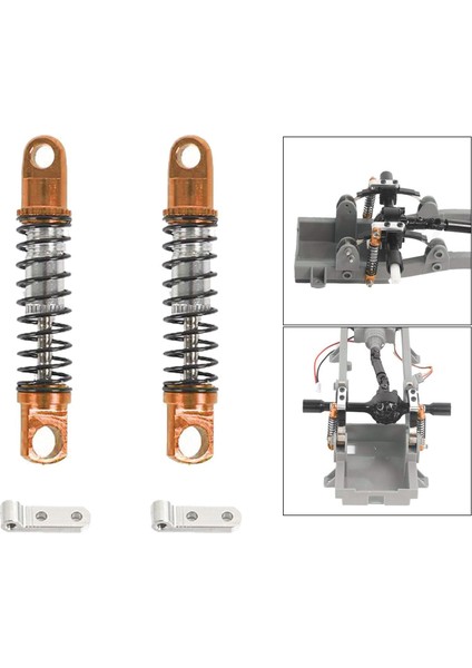 1:10 Rc Alüminyum Amortisör Damper Wpl D12 Rc Sürüklenme Araba Sarı(Yurt Dışından)