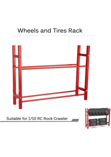 1.9 '' Lastik Raf Lastik Tekerlek Tutucu 1/10 Rc Paletli Garaj Organizatör Raf Için