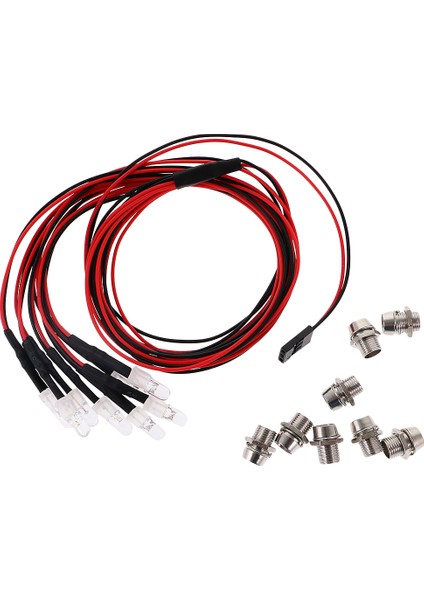 1:10 Rc Araba LED Gece Lambası 8 Adet Far 1/8 Rc Hsp Için Parlak