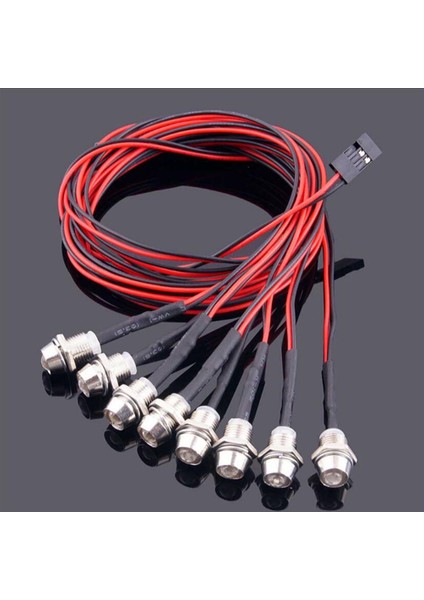 1:10 Rc Araba LED Gece Lambası 8 Adet Far 1/8 Rc Hsp Için Parlak