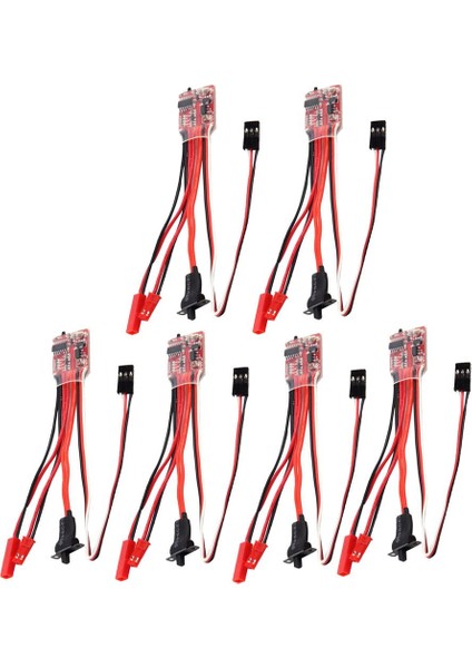 8 Adet Çift Yönlü Fırça Motor Hız Kontrolörü Esc Rc Araba Tekne Aksesuarları Için