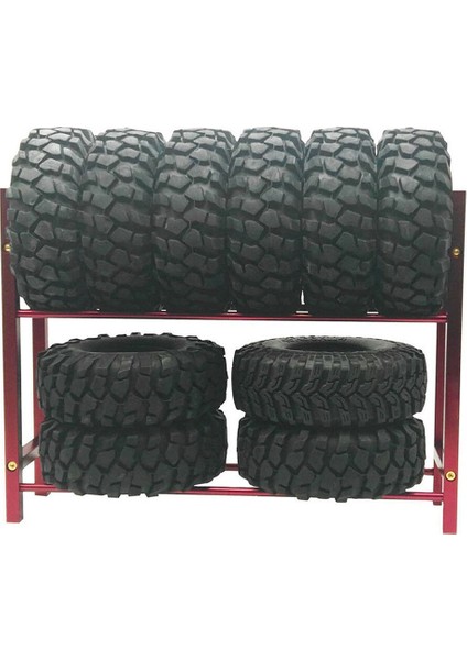 Kırmızı Rc Araba Lastik Display Raf Depolama Garaj 1/10 SCX10 Dıy Değiştirmeler Için (Yurt Dışından)