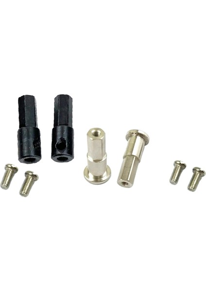 4x Rc Ön Arka Tekerlek Aksı Için 1:10 Ölçekli Wpl D12 Paletli Araba Aksesuarları Gümüş(Yurt Dışından)