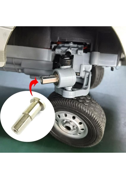 4x Rc Ön Arka Tekerlek Aksı Için 1:10 Ölçekli Wpl D12 Paletli Araba Aksesuarları Gümüş(Yurt Dışından) fiyatları