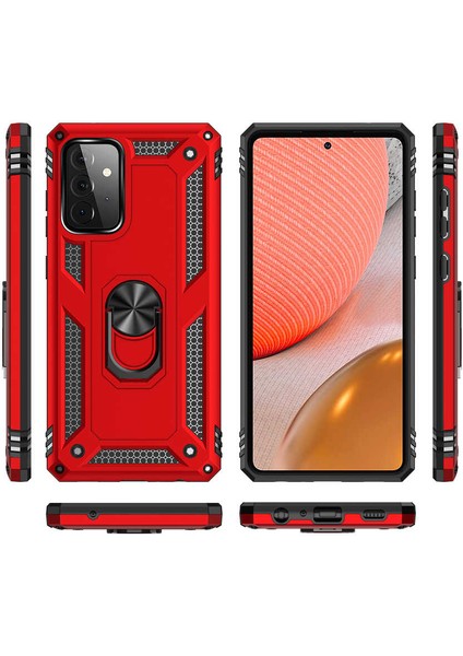 Samsung Galaxy A52S 5g Kılıf Vega Tank Standlı Yüzüklü Mıknatıslı Lacivert fiyatları