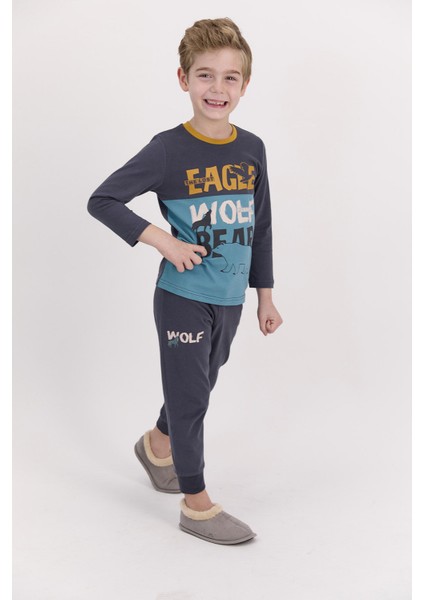 The Lost Eagle Antrasit Erkek Çocuk Pijama Takımı