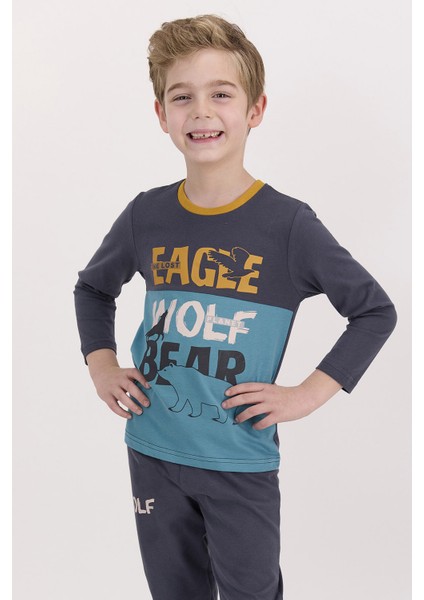 The Lost Eagle Antrasit Erkek Çocuk Pijama Takımı