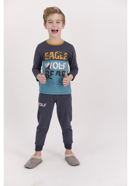 The Lost Eagle Antrasit Erkek Çocuk Pijama Takımı