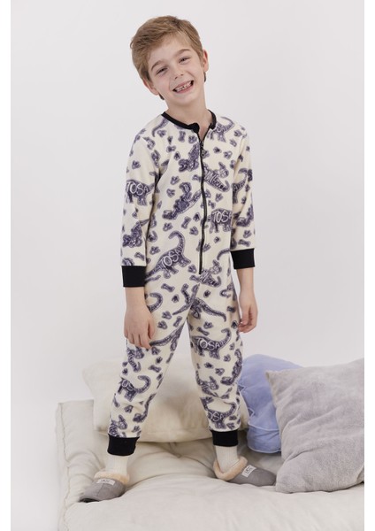 Tyrannosaurs Krem Erkek Çocuk Tulum modelleri