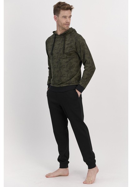 Haki Erkek Kapşonlu Eşofman Takımı fiyatları