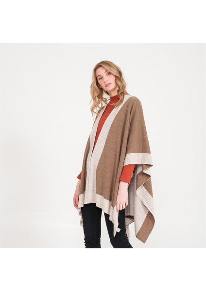 Linea Çift Taraflı Triko Şal Panço