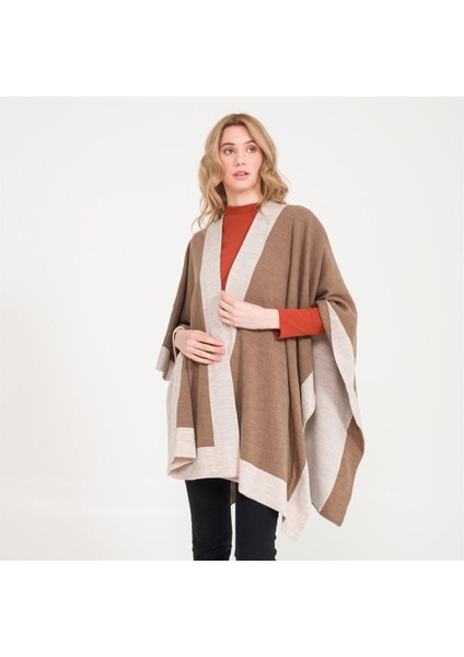 Linea Çift Taraflı Triko Şal Panço modelleri