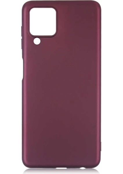 Case 4U Samsung Galaxy M22 Kılıf Klasik Mat Renkli Yumuşak Premier Silikon Mürdüm