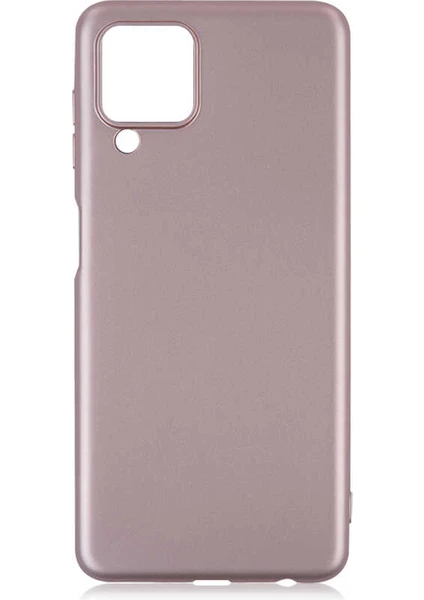 Case 4U Samsung Galaxy M22 Kılıf Klasik Mat Renkli Yumuşak Premier Silikon Rose Gold