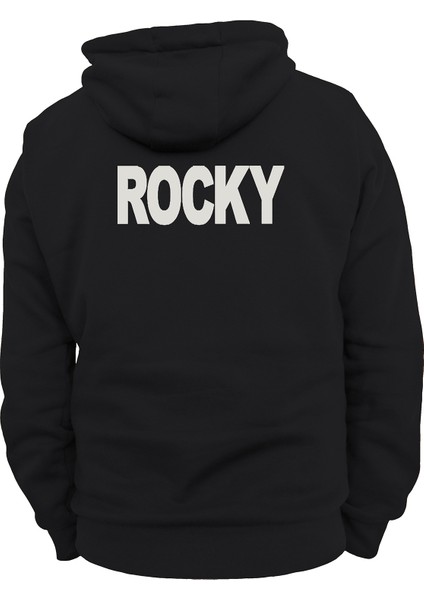 Balboa Boxing Club Çift Baskılı Siyah 3 Ipl. Şardonlu Kalın (600 Gr.) Içi Polar Kapüşonlu Sweatshirt Hoodie modelleri