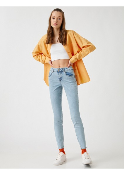 Kadın Yüksek Bel Dar Kesim Kot Pantolon - Skinny Jean fiyatları