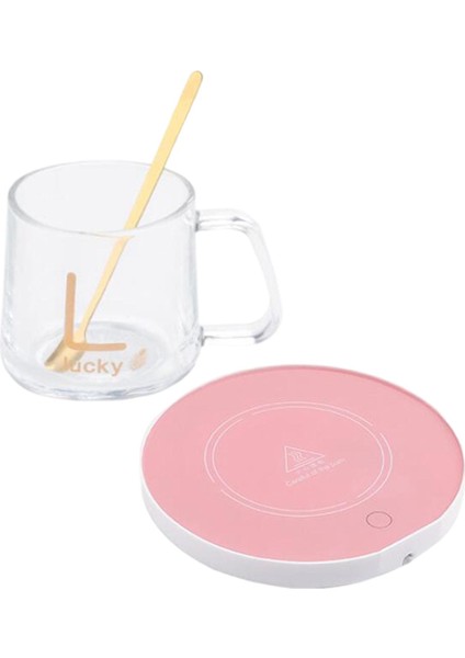 Içecek Isıtıcıları Çay Isıtıcı Coaster Sabit Sıcaklık Çay Bürosu Ev Için Yuvarlak Kupası Pembe (Yurt Dışından) modelleri
