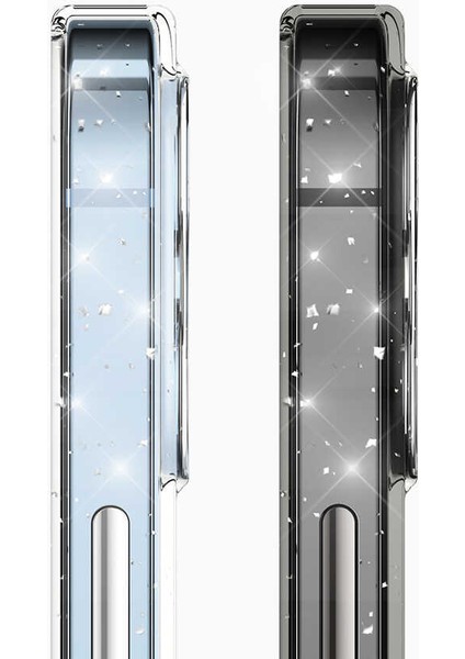 Apple iPhone 13 Mini Kılıf Vixy Transparan Simli Görünüm Renksiz modelleri