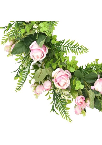 Çiçek Çelenk Yuvarlak Çelenk Plastik Parti Asılı Süsleme Süsleme Pembe Gül (Yurt Dışından) modelleri