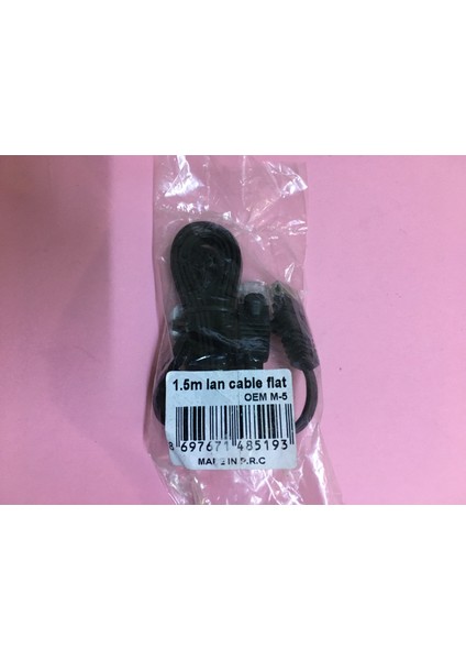 1.5 Metre Cat5 Flat Kablo Kaliteli Ethernet Kablosu 8 Pin RJ45 1.5 Metre Internet Kablosu
