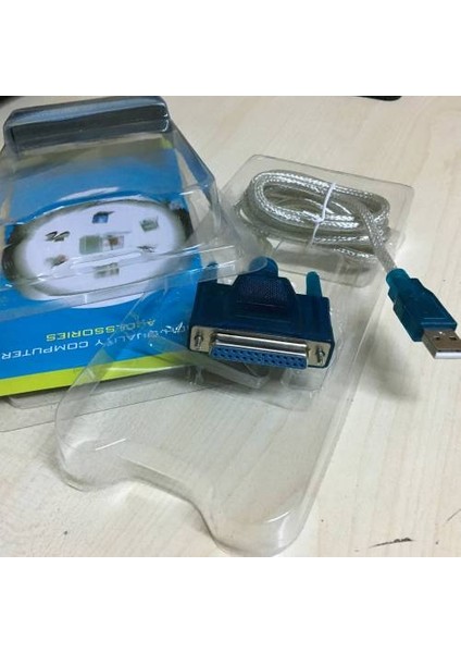 USB To 25 Pin Parallel Printer Yazıcı Kablosu USB-DB25F USB Paral