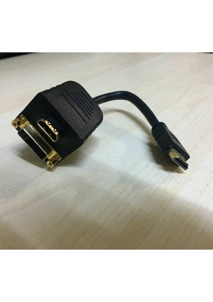 HDMI To HDMI + DVI - HDMI To HDMI DVI Pasif HDMI Erkek 1 HDMI Diş