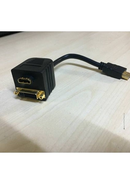HDMI To HDMI + DVI - HDMI To HDMI DVI Pasif HDMI Erkek 1 HDMI Diş