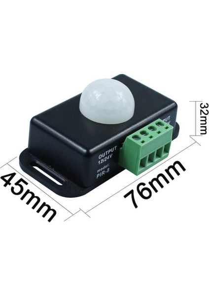 Hareket Sensörü Dc 12V 24V Pır Dedektör Hareket Sensörlü