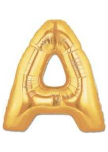 A Harfi Altın Renk Folyo Balon 100 cm
