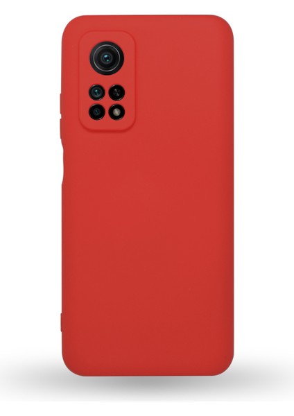 Caseworld Xiaomi Mi 10T Kapak Kamera Korumalı Içi Kadife Lansman Silikon Kılıf - Kırmızı