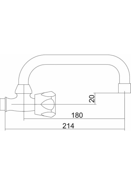 Topuz Duvardan Tekli Musluk 5025218