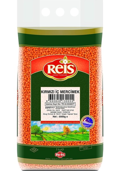 Kırmızı Mercimek 5 kg