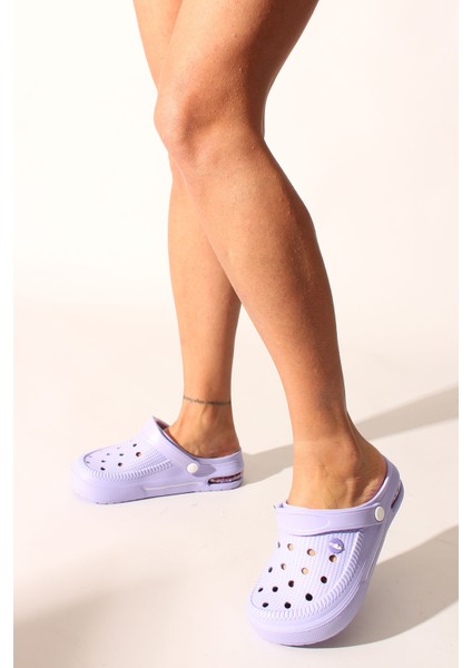 Lila Kadın Cros Terlik