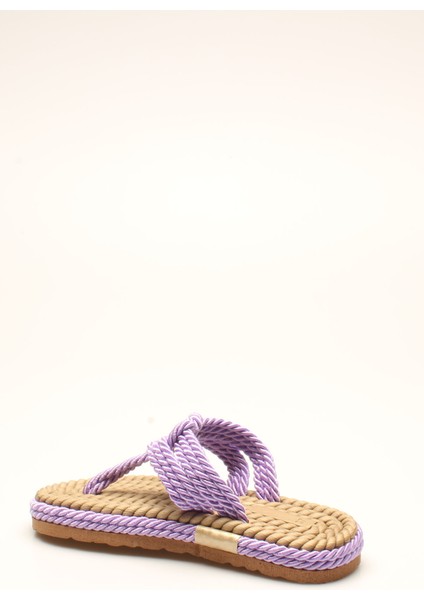 Lila Halat Ip Kadın Sandalet fırsatları