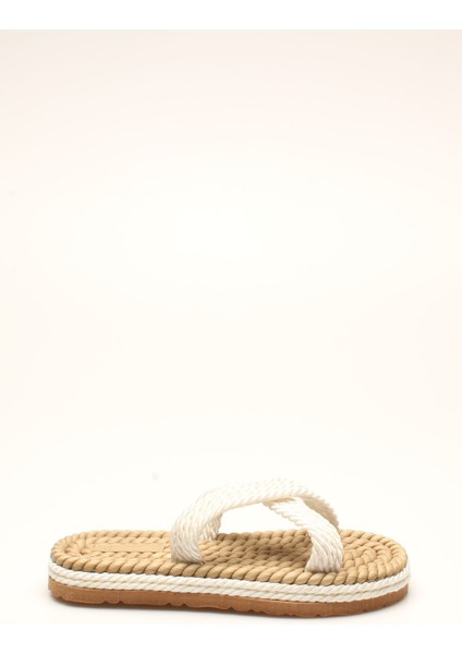 Beyaz Halat Ip Kadın Sandalet fiyatları