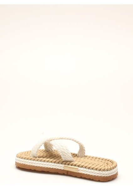 Beyaz Halat Ip Kadın Sandalet fırsatları