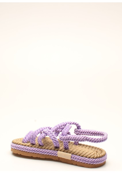 Lila Halat Ip Kadın Sandalet fırsatları