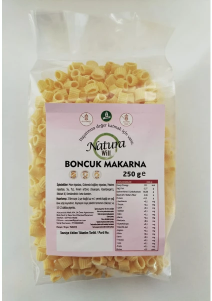 Natura Will Glutensiz Boncuk Makarna