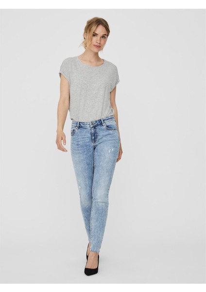 10240041 VERO MODA VMLYDIA LR SKINNY DEST RAW LI342 GA