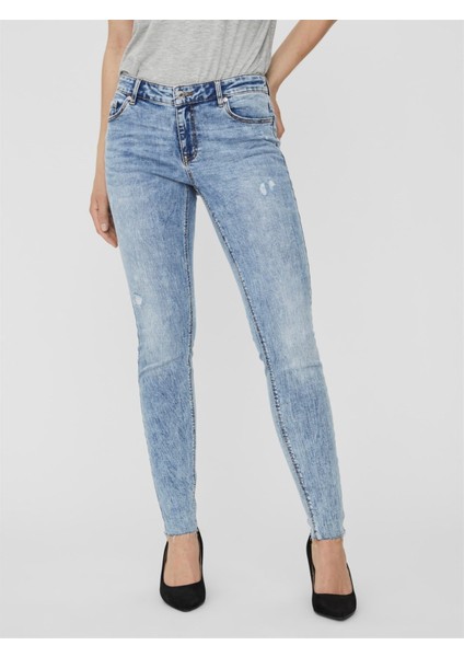 10240041 VERO MODA VMLYDIA LR SKINNY DEST RAW LI342 GA