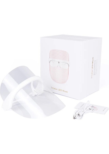 LED Güzellik Maskesi Şeffaf 7 Renkli Anti Ageing modelleri