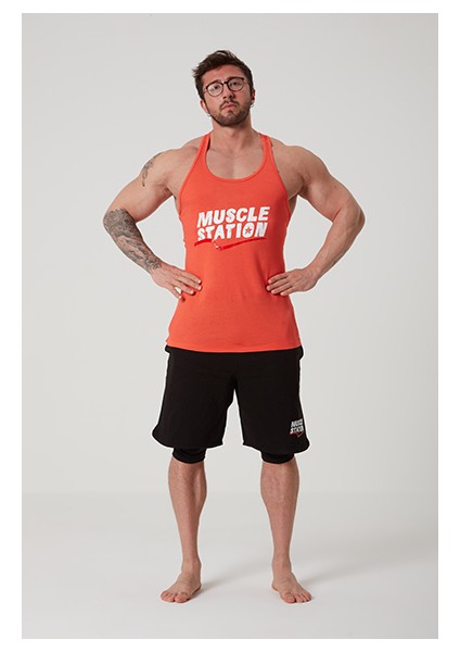 Toughman Tank Turuncu Workout Fitness Atlet fiyatları