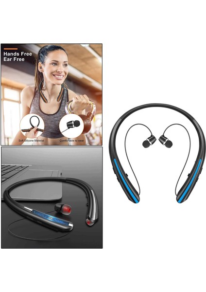 Spor Egzersizi Seyahat Sarı Için Mic ile Bluetooth Kulaklık Boyun Bandı (Yurt Dışından)