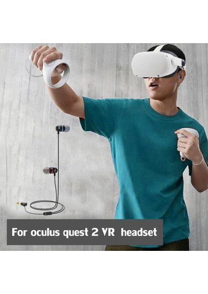 Gürültü Yalıtımlı Kulakiçi Kulaklık Görev 2 Vr Kulaklık 3D 360 Ses Için (Yurt Dışından)