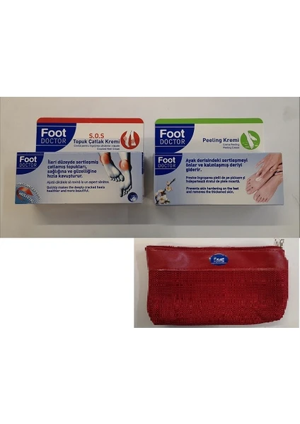 Foot Doctor S.os. Topuk Çatlak Kremi 50 Ml+Peeling Krem 50ML Şık Çantalı Set