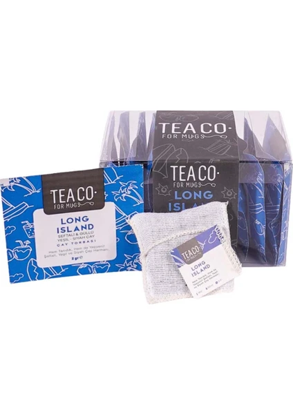 Tea Co - Long Island - Şeftali Ve Güllü Siyah-Yeşil Çay