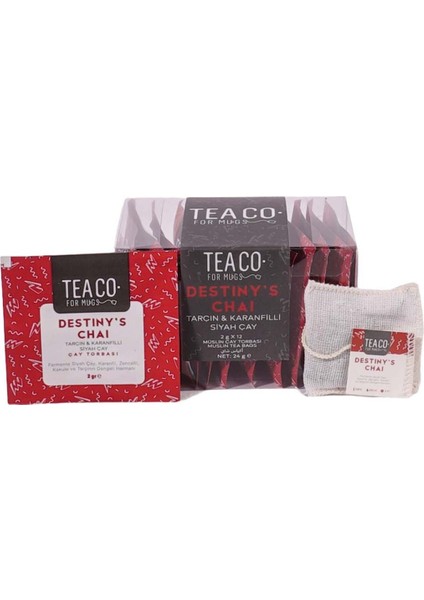 Tea Co Tea Co-Destiny's Chai Tarçın ve Karanfilli Siyah Çay