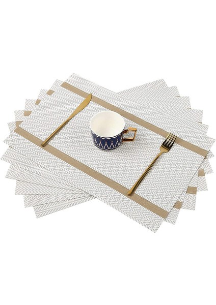 6'lı Su Geçirmez Silinebilir Isıya Dayanıklı Yemek Servis Altlıkları (Yurt Dışından)
