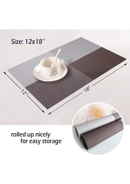 6'lı Su Geçirmez Silinebilir Isıya Dayanıklı Yemek Servis Altlıkları (Yurt Dışından) fiyatları