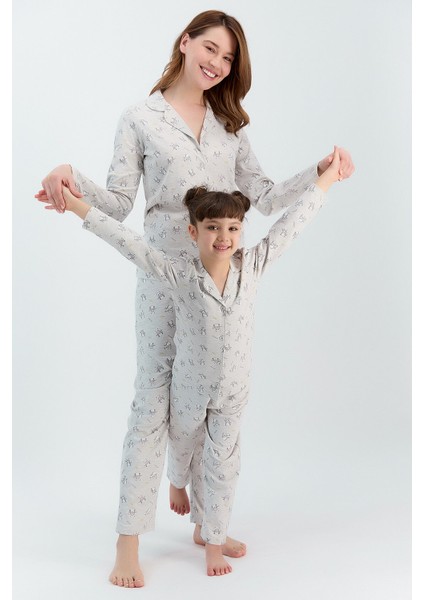 Relax Bej Kız Çocuk Gömlek Pijama Takımı fiyatları